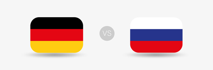 Deutschland gegen Russland - Flaggen