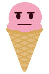 Eiscreme Emoji kritisch