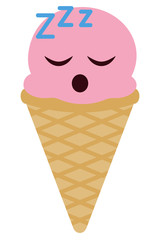 Eiscreme Emoji schlafend