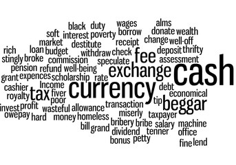 Business english Capital theme. Tag cloud background
