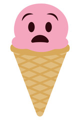 Staunendes Eiscreme Emoji