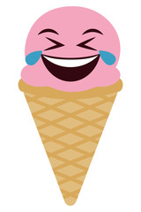 Eiscreme Emoji Tränen lachend