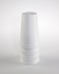 disposable white plastic cups