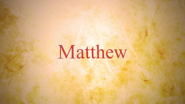 Books of the new testament in the bible series - Matthew