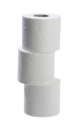 Stack of Toilet Papers Isolated    
