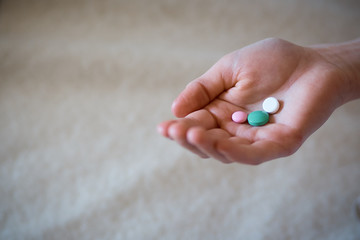 Pills in hand