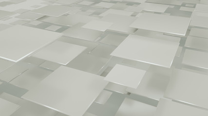 Layers of squares abstract 3D rendering