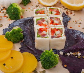 Roll sushi. Sushi menu. Japanese food.