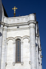 Christ Redeemer cathedral in Moscow. Popular landmark. Color photo.