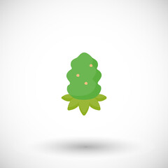 Cannabis bud vector flat icon
