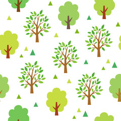 Summer Green tree pattern