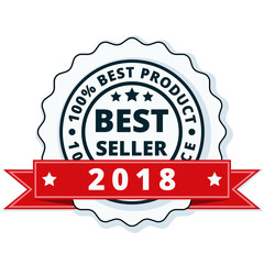 Best Seller 2018 label illustration