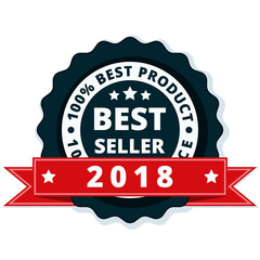 Best Seller 2018 label illustration