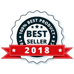 Best Seller 2018 label illustration