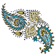 Ornament beautiful ornament with mandala in vector.