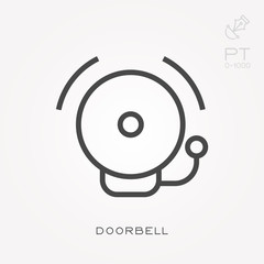 Line icon doorbell