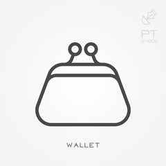 Line icon wallet