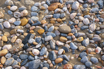 Gravel on the sea shore