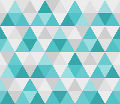 Geometric triangular pattern in blue and gray color