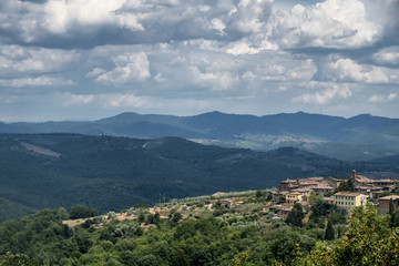 Summer landscape in the Chianti region (Tuscany)