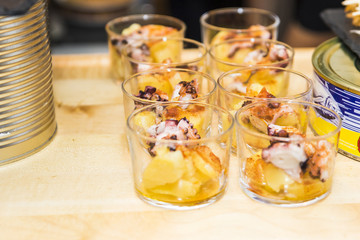 Spanish tapas called pintxos of the Basque country