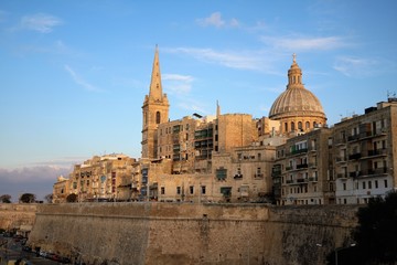 Fototapeta na wymiar View to Valletta in Malta