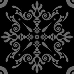 Black wallpaper with a gray pattern