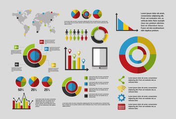 business statistics graph demographics population chart people infographic report vector illustration