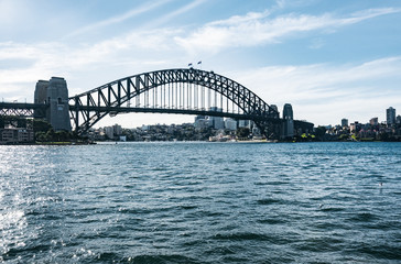 Fototapeta na wymiar Sydney bay and Bridge