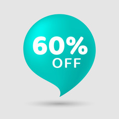 Sale special offer 60% off final reduction vector banner