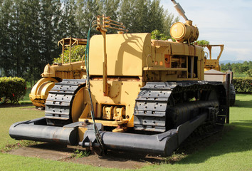 Old excavator abandoned on the coal mining, Mae Moh, Lampang, Northern Thailand.