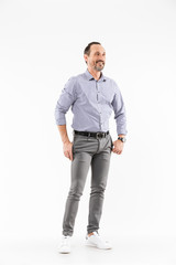 Naklejka premium Handsome adult businessman