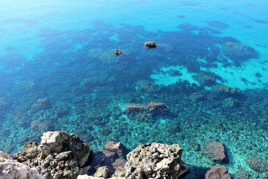 Landscape of Golden Bay in Malta