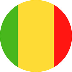 Fototapeta premium Mali Flag Vector Round Flat Icon