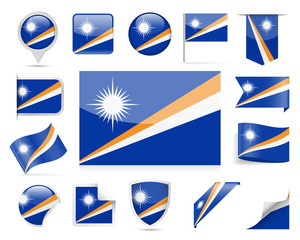 Marshall Islands Flag Vector Set