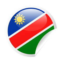 Namibia Flag Vector Round Corner Paper Icon