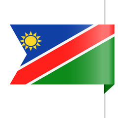 Fototapeta premium Namibia Flag Vector Bookmark Icon