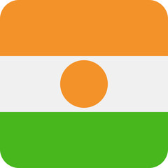 Niger Flag Vector Square Flat Icon