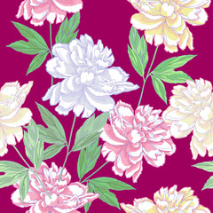 Seamless pattern  with flowers