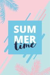 Summer vector banner. It is summer time
