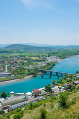 Scenic views from the walls of the medieval fortress of Rozafa.