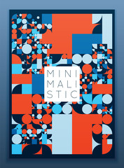 Vector minimal covers procedural design. Futuristic abstract minimalistic layout. Conceptual generative background. Modern journal or book cover template. eps10.