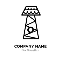 lifeguard tower company logo design template, Business corporate vector icon