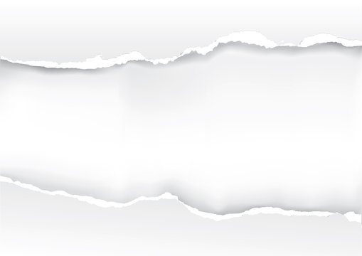 White torn paper background. 
Ilustration of white paper backround with place for your text or image.Vector available.
