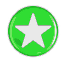 Obraz premium Button with star. Image with clipping path