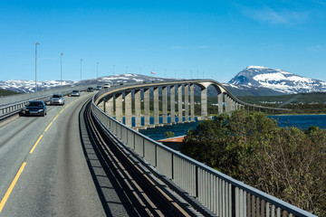 Fototapeta na wymiar Route 862 in Troms, Northern Norway