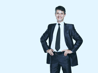 Portrait of a smiling handsome businessman