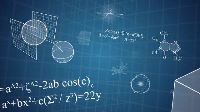 Scientific Motion Background on Blueprint, This animated backdrop was created in Adobe After Effects CC and is perfect for any science video.