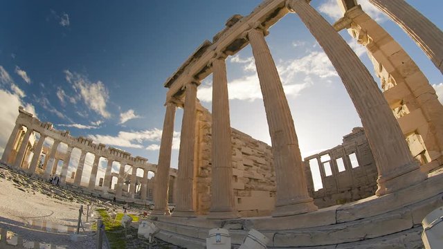 Spectacular Ruins of Ancient Greece. The Acropolis is one of the most important ancient monuments in the world with archaeological structures including: The Acropolis, Erechtheion, Parthenon.