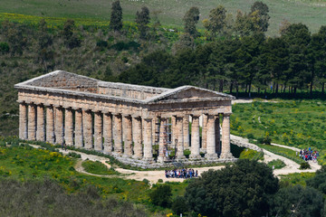 Ancient Greek doric temple in Segesta, Italy